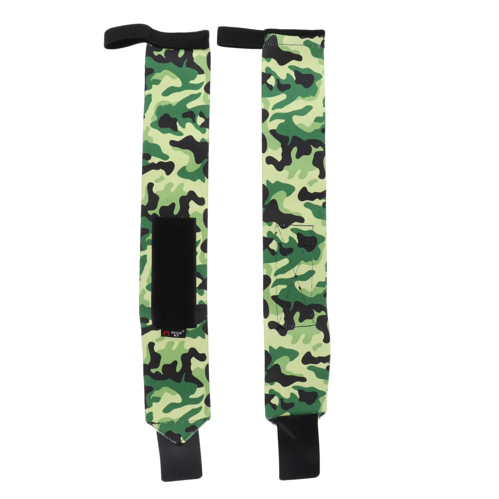 Camouflage Green Профессиональные дышащие повязки для запястья Тяжелая атлетика ремни поддержка запястья подтяжки с петлями для большого пальца силовые тренировочные аксессуары - Цвет: Camouflage Green