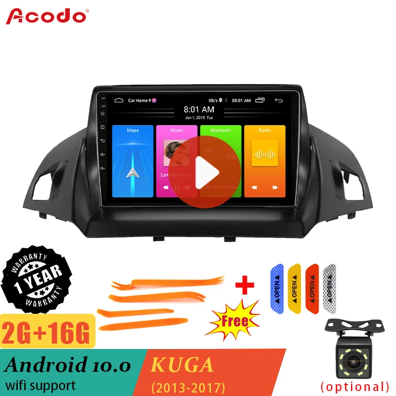 

ACODO 2+16G Android 10.0 Car Radio Multimedia Player For Ford Escape 2013-2017 Navigation GPS 2 din