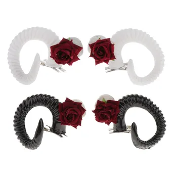 

Artificial Ram Horns Xmas Cosplay Gothic Hair Clips Hairpins Headband