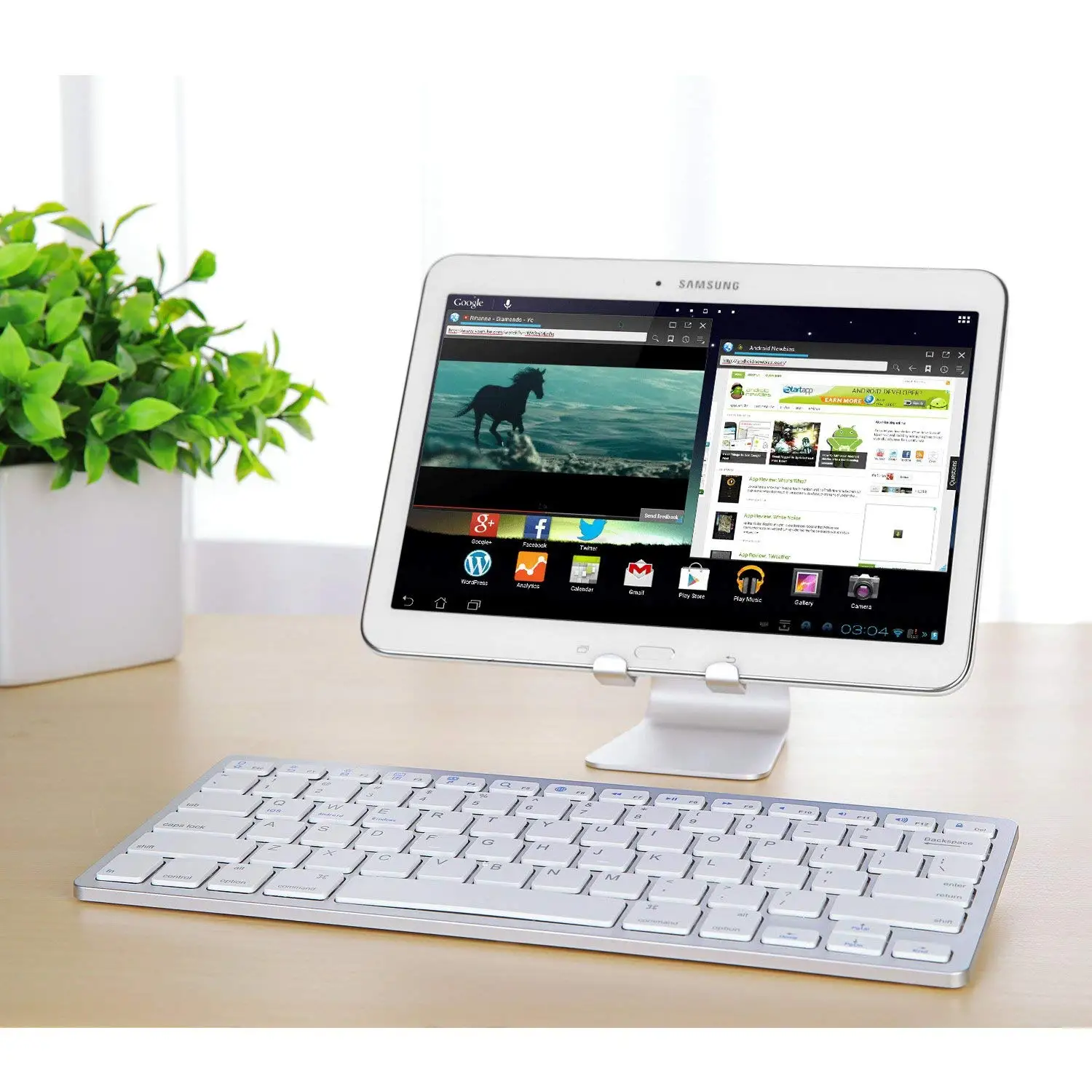 Slim Universal Teclado Bluetooth Sem Fio para iOS Android Win