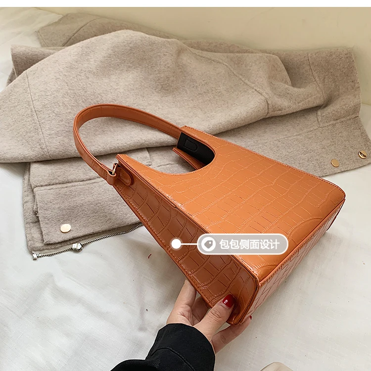 European Fashion Female Tote bag New High Quality PU Leather Women's Designer Handbag Crocodile pattern Travel Shoulder bag