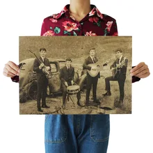 [B16] Жук е Ностальгический ретро плакат из крафт-бумаги экран для помещений кафе декоративная живопись