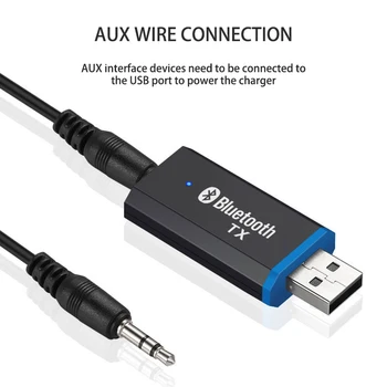 

Mini USB Audio Dongle Transmitter 3.5MM Jack AUX Wireless Adapter Bluetooth Transmitter 5.0 +EDR Audio Adapter TV PC Driver-Free