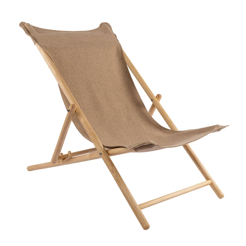 

Nordic Recliner Folding Lunch Break Home Solid Wood Lazy Nap Chair Outdoor Balcony Beach Chair Leisure Chair