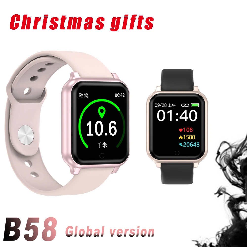  Smart Watch For Apple Android B58 Waterproof Heart Rate Blood Pressure Smartwatch Women Men Kid Sma - 4000318906227