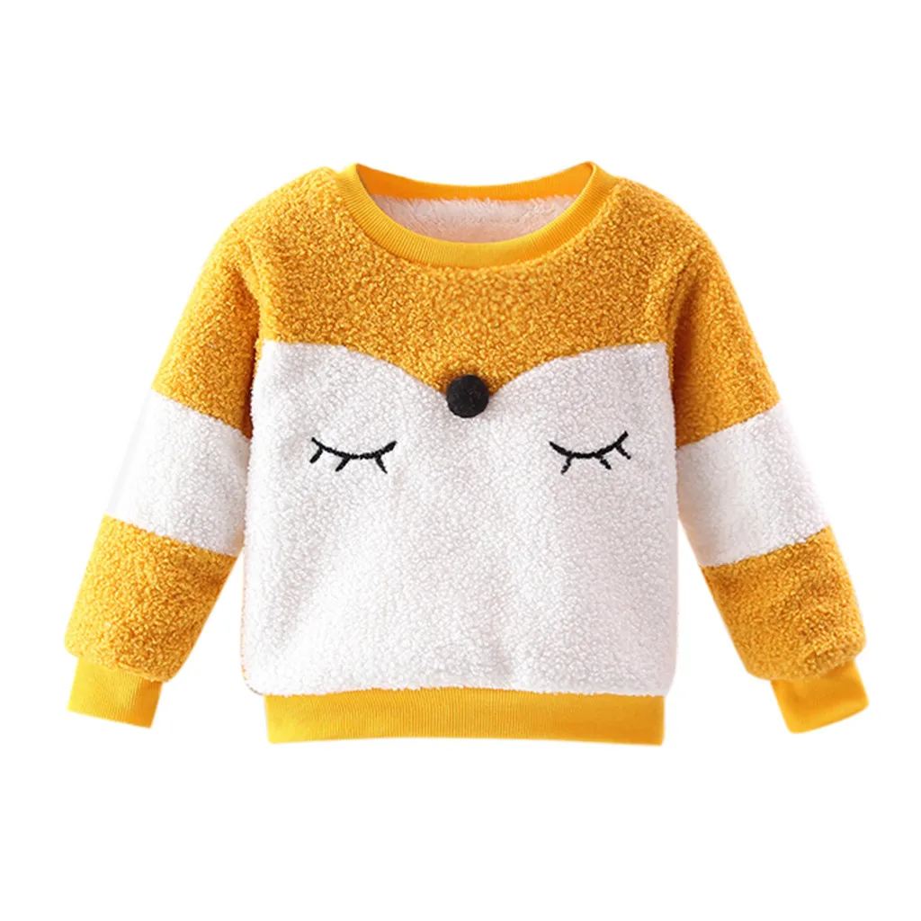 Осенне-зимние свитера для девочек и мальчиков; милые детские свитера с принтом лисы; детский пуловер; пальто с длинными рукавами; Одежда для мальчиков и девочек - Цвет: 03