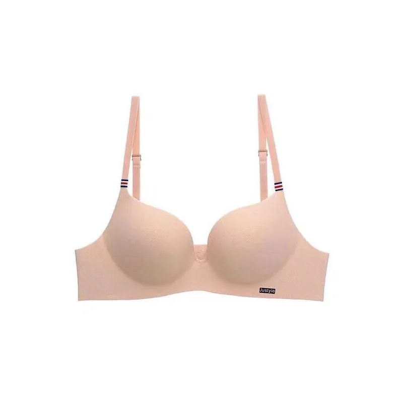 pink Traceless sexy push up wireless women underwear lingerie modis bralette bras for women seamless cotton luxury bra Free shiping - Color: pink