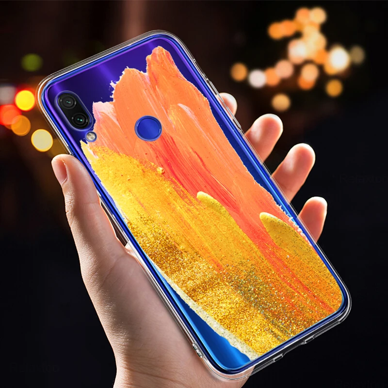 

Soft Silicone Case On For Xiaomi redmi note 7 Oil Painting Phone Protector Cases Bumper On xiomi xaomi ksiomi redmi7 note7 Cover