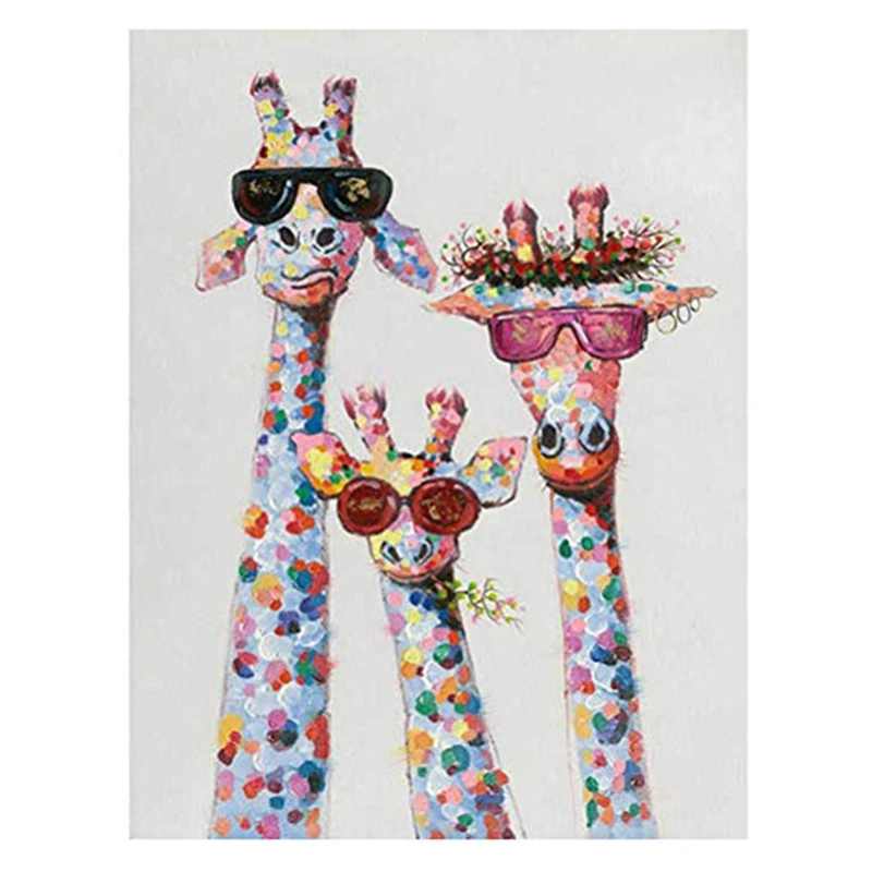 5D DIY Diamond Painting Kits for Adults &amp Kids Arts Craft Home Wall Decor Three Giraffes | Дом и сад