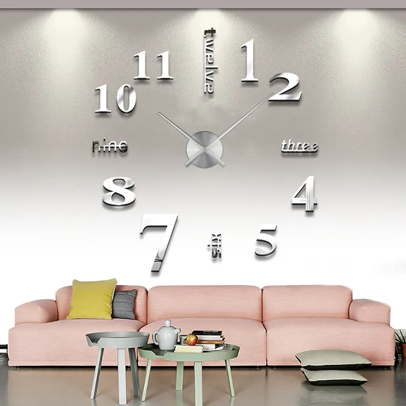 Acrylic Digital Wall Clock, DIY Wall Clock, Household Items, Living Room, Creative