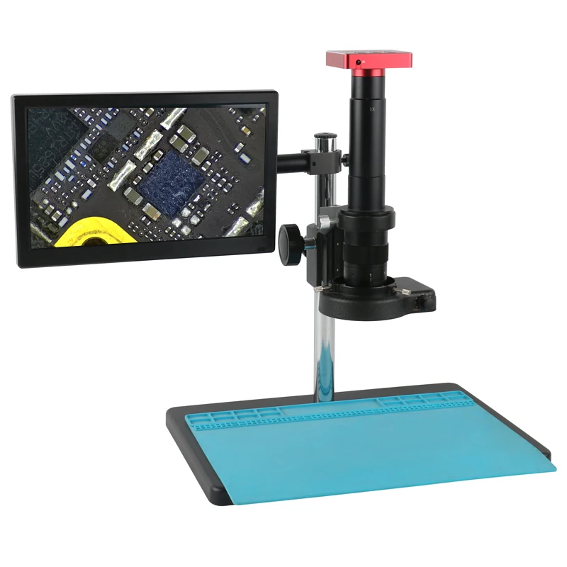 37MP 1080P Freely Adjustable Stand USB HDMI Video Industrial Microscope Camera System Video Recorder 120X 180X 300X Zoom Lens