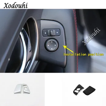 

For Nissan Qashqai 2019 2020 Car Detector Stick ABS Chrome Rearview Side Glass Mirror Switch Button Trim Frame Lamp 1pcs