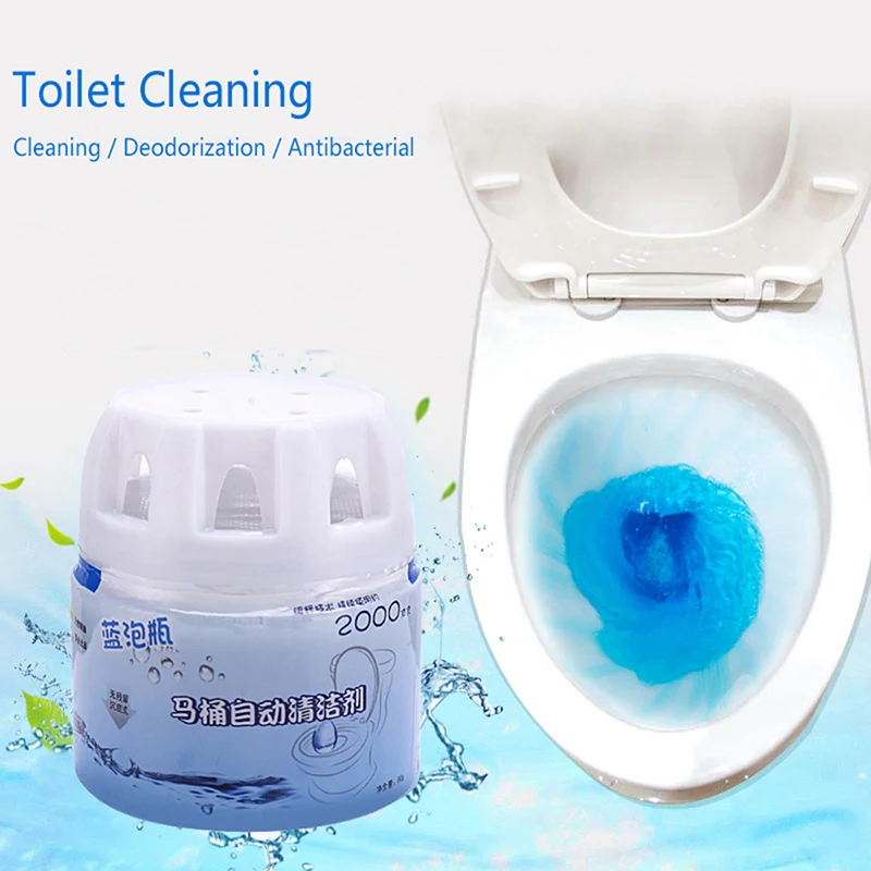

1 bottle of Toilet Cleaner Magic Automatic Toilet Flush Cleaner Assistant Blue Bubble Cleaning Deodora Bathroom Bath Cleaner
