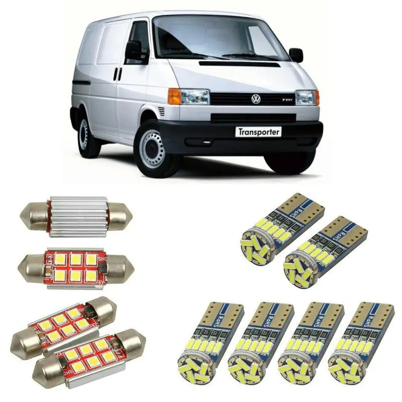 Внутренний светодиодный автомобильный светильник s для Volkswagen transporter T4 mk4 box 70a 70h 7da 7dh автомобильные аксессуары светильник номерного знака 12 шт