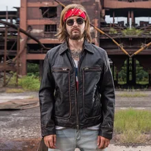 SHENGHUA Мужская Ретро винтажная коричневая куртка из натуральной кожи модные мотоциклетные куртки толстые теплые зимние пальто M-XXXL