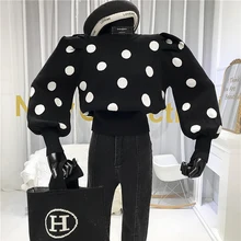 ##Special Price Dot O-Neck Womens Sweater Ladies Winter Knitted Lantern Sleeve High Street Womens New Arrival Sweaters Women Tops Winter 2019 ##Special Price Dot O-Neck Womens Sweater Ladies Winter Knitted Lantern Sleeve High Street Womens New Arrival Sweaters Women Tops Winter 2019