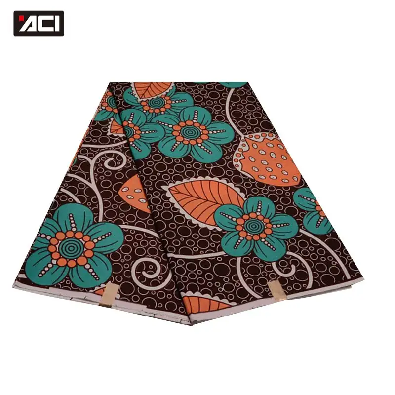 ACI 3 ярдов Новая африканская ткань Анкара Tissu Africain батик нигерийский Воск Печать Ткань Горячий настоящий воск африканская ткань для леди - Цвет: 19050003