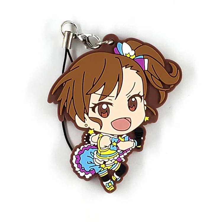 Idolm ster Золушка оригинальная японская аниме фигурка резиновая силиконовая подвеска на мобильный телефон/брелок/ремешок D447 - Цвет: 5