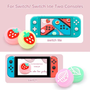 

Animal Crossing Fruit Cherry Pear Orange Thumb Stick Grip Cap Joystick Cover For Nintendo Switch Lite NS oy-con Controller Case