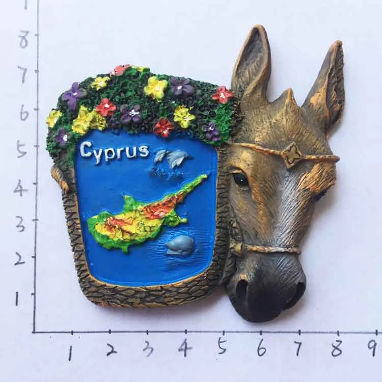 BABELEM Cyprus Greece apins Crete Albania Cruze Франция Париж Брюгге Бельгия Испания Кадис Доминика магнит на холодильник сувенир - Цвет: Белый