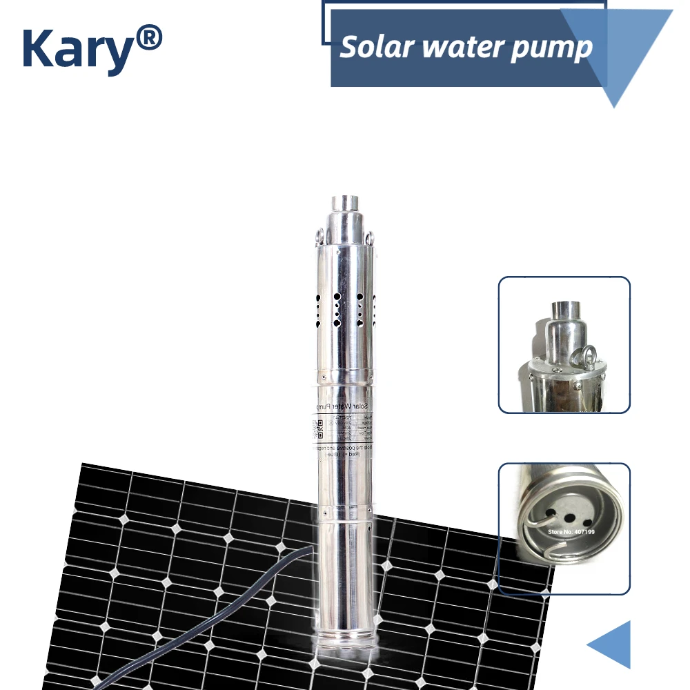 0.5hp 1.0hp 1.5hp 24v DC Солнечный водяной насос подъема 120 м 3000L/ч хороший глубинный насос для орошения
