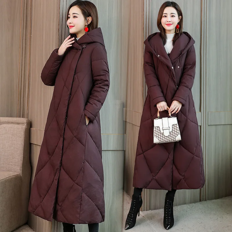 

Comfortable Long Sleeve Women's Long Cotton-padded Clothes/Cotton Coat 2019 Winter Thick Warm Fashion Simple Versatile