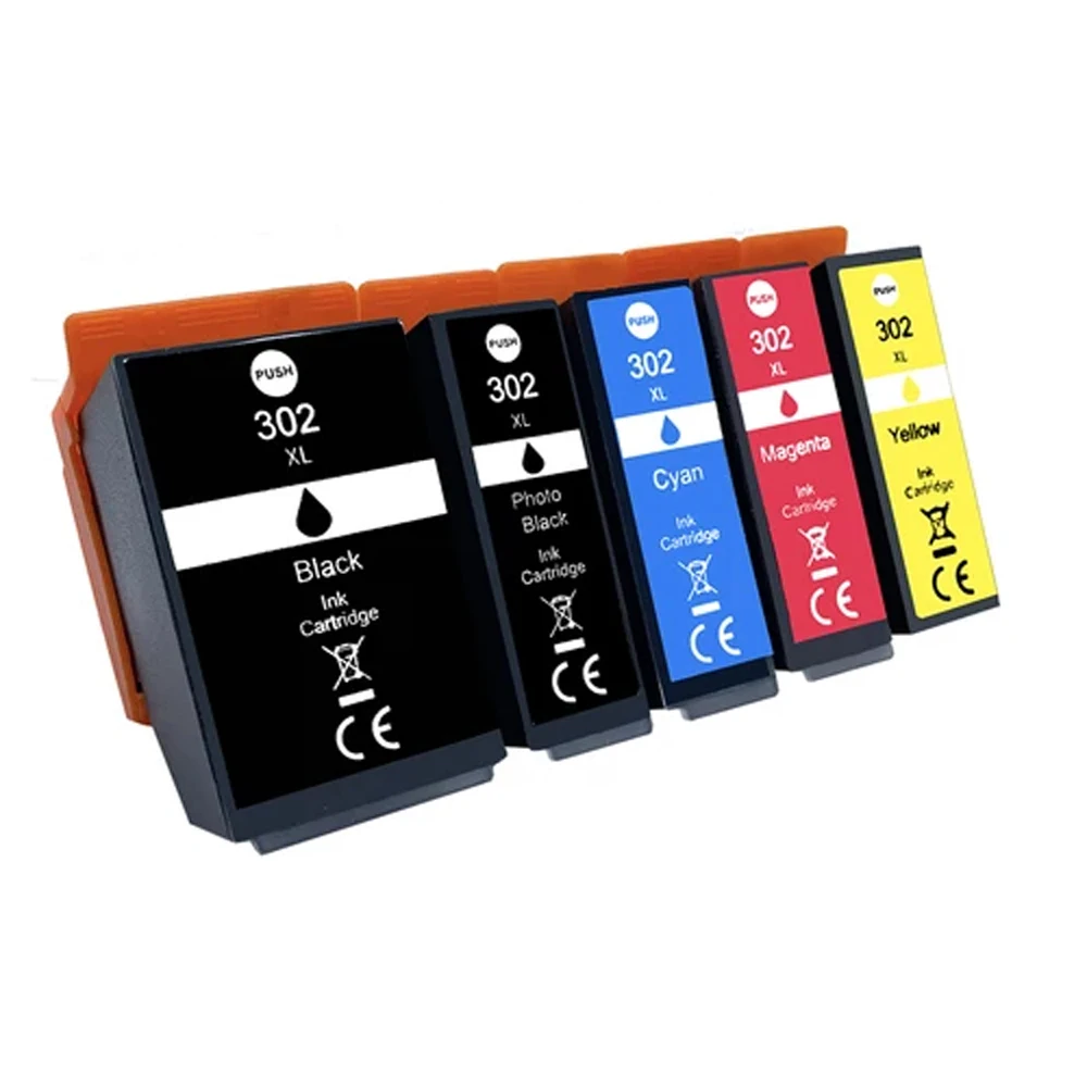 302XL 302 Ink cartridges Replacement For Epson 302 302XL T302XL Expression Premium XP-6100 XP-6000 Printer 5-Pack printer supplies ink cartridge inkjet ink cartridge