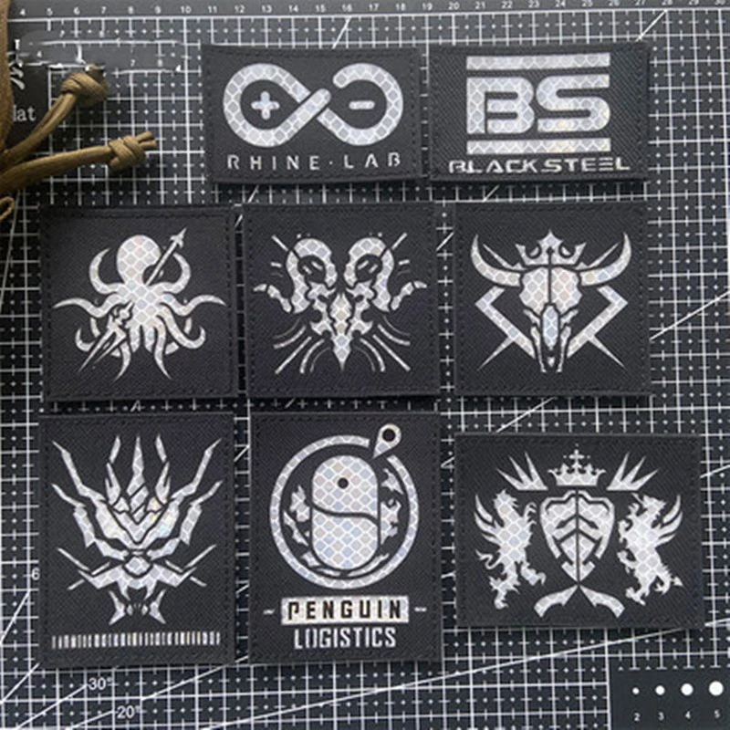 Laser Engraving Reflective Anime Game Badge Arknights Games camp logo