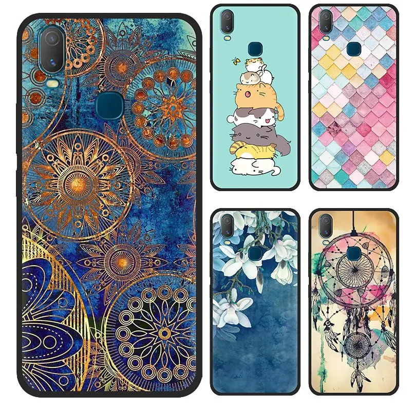 Anti-knock Back Phone Cover For VIVO Y11 Painted Design back Fashionable TPU Colorful |