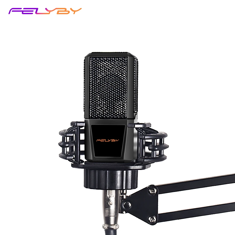 FELYBY BM1000 Аудио Студийный конденсаторный микрофон для караоке