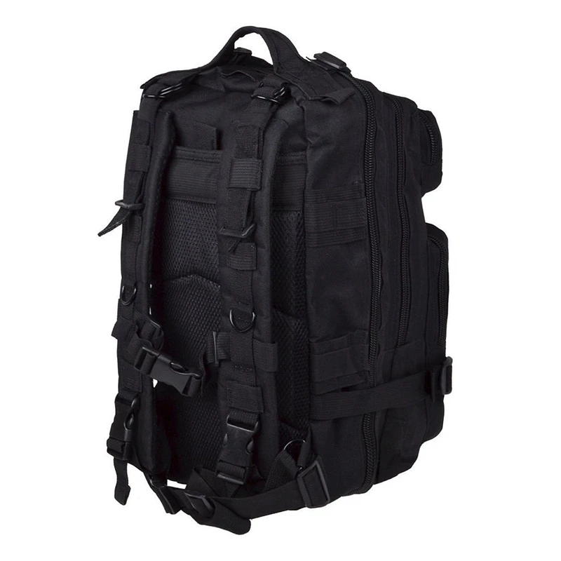  TOP-Men Outdoor backpack Military Backpack Camping Hiking Hunting Trekking Backpack (Black)