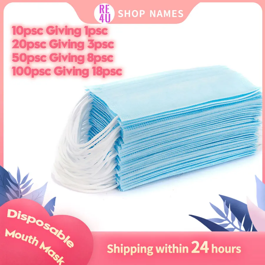 

Protective Masks Fabric Disposable Mouth Masks for Germ Protection Anti Pollution 3 Layer Filter Mask for Hair Dressing Salon