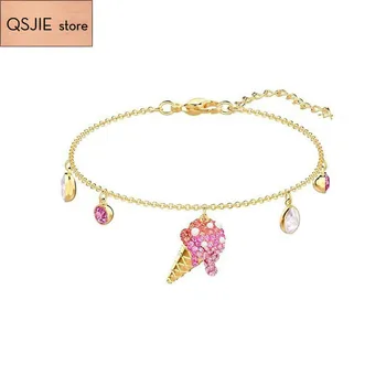 

High quality SWA lovely ice cream Bracelet Pink Ice cream cone Bracelet