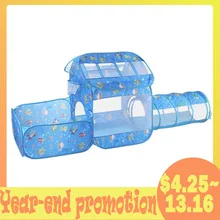 Синие детские шатер шар бассейн игровой домик детский надувной бассейн в сложенном виде игровые палатки Портативный детская игра под открытым небом Океанский мяч игрушка