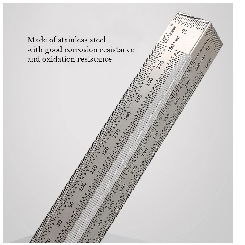 6 Inch Metal Ruler Set Stainless Steel Straight Edge Rules with Inch/Metric  Scale, 10 Pack