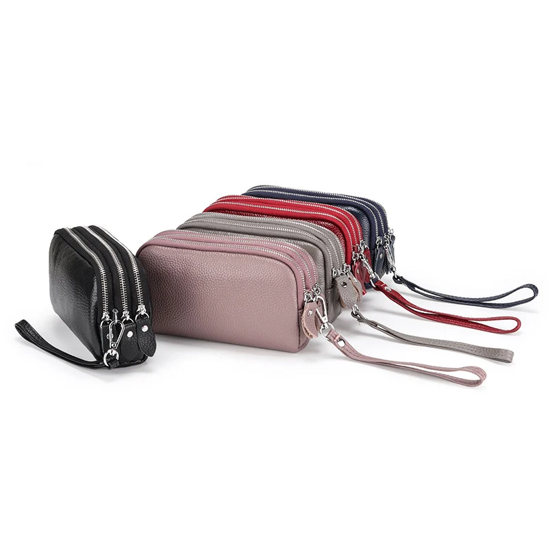 

RanHuang New 2022 Fashion Women's Genuine Leather Wallets Long Purses Casual Clutch Bags Cow Leather Multifunction Wallets B113