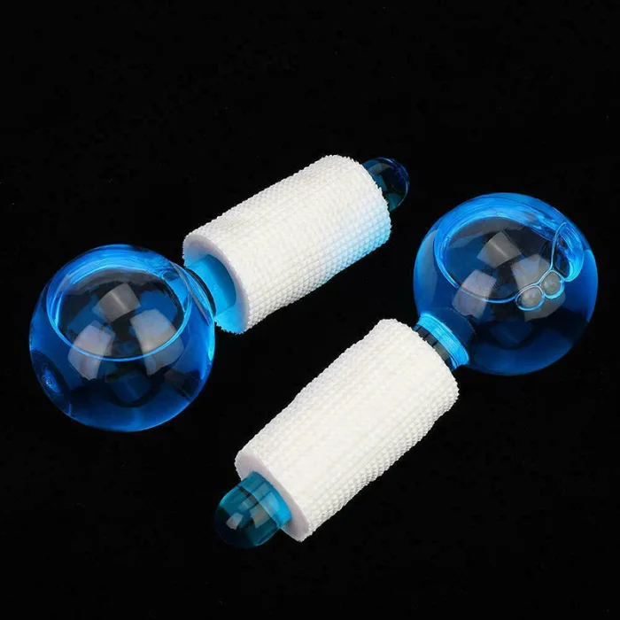 2pcs Facial Massage Globe Facial Cooling Globe Ball Beauty Face Neck Massage Tool FM88