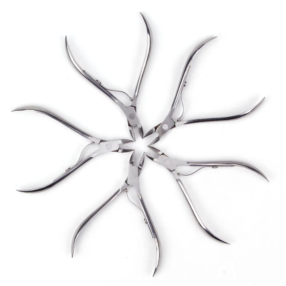 4/8/10 pcs Rainbow Stainless Steel Nail Cuticle Nipper Tweezer Clipper Dead Skin Remover Scissor Pl