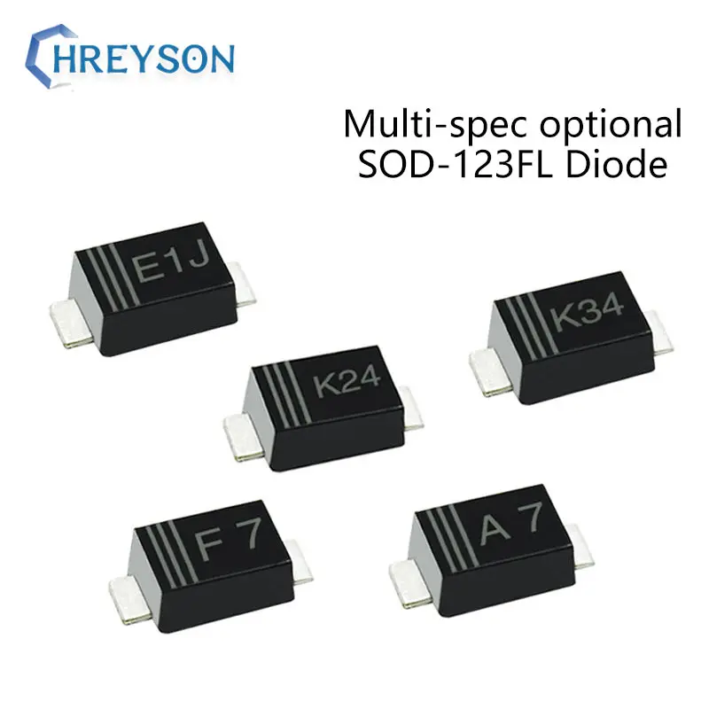 100Pcs SMD Schottky Barrier Rectifier Diode ES1J E1J DSK34 K34 DSK24 K24 FR107 F1M 1N4007 A7 1N4148W T4 20-100V SOD-123FL | Электронные
