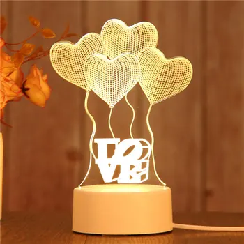 

3D Plate LED Lamp Creative 3D LED Night Lights Novelty Illusion Night Lamp 3D Illusion Table Lamp For Home Decorative
