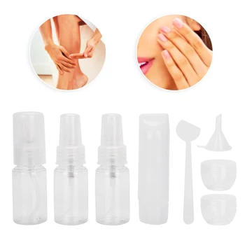 

Container 9pcs Plastic Spray Bottles Travel Empty Container Bottles Cosmetic Lotion Sub Bottles Makeup Jars