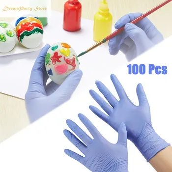 

100 PCS Kids Disposable Gloves Nitrile Gloves for 4-12 Years Latex Free Protective Children Golves XS /S Nitrile Gloves