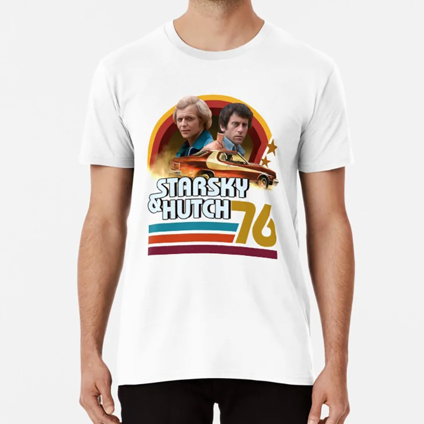 Белый Starsky и клетка футболка starsky клетка geek giftideas коллекционируемые предметы интерьера для дружбы ТВ fandom starsky и клетки в винтажном стиле - Цвет: Белый