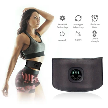

USB Charge Abdominal Toning Belt Body Vibration Slimming Belt EMS Electric Trainer Muscle Stimulator Massager Gym Lumbar Support
