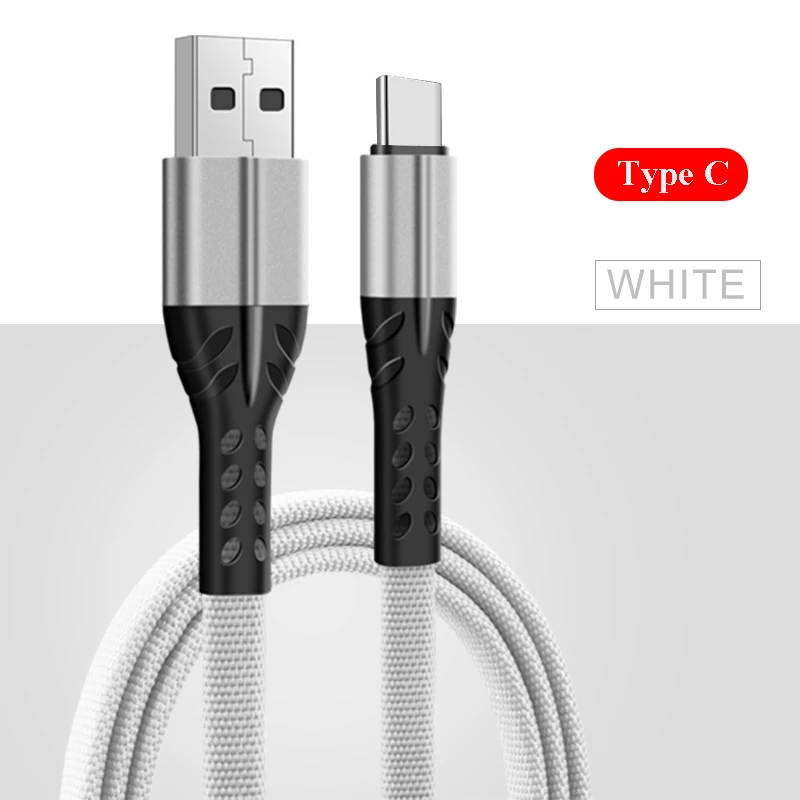 1 м 3.5A кабель для быстрой зарядки типа C для смартфона Android usb кабель type-C кабель для зарядного устройства кабель мобильного телефона кабель для передачи данных зарядное устройство Шнур - Цвет: White