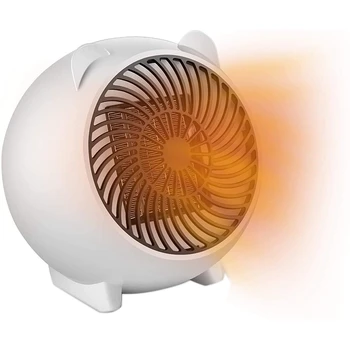 

Portable Mini Fan Heater, Electric Fan Heater, with Overheat and Tip-Over Protection Suitable for Office ,US Plug