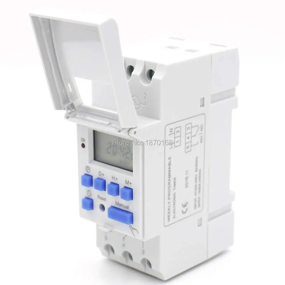 Electronic Weekly 7 Days Programmable Digital TIME SWITCH Relay Timer Control 
