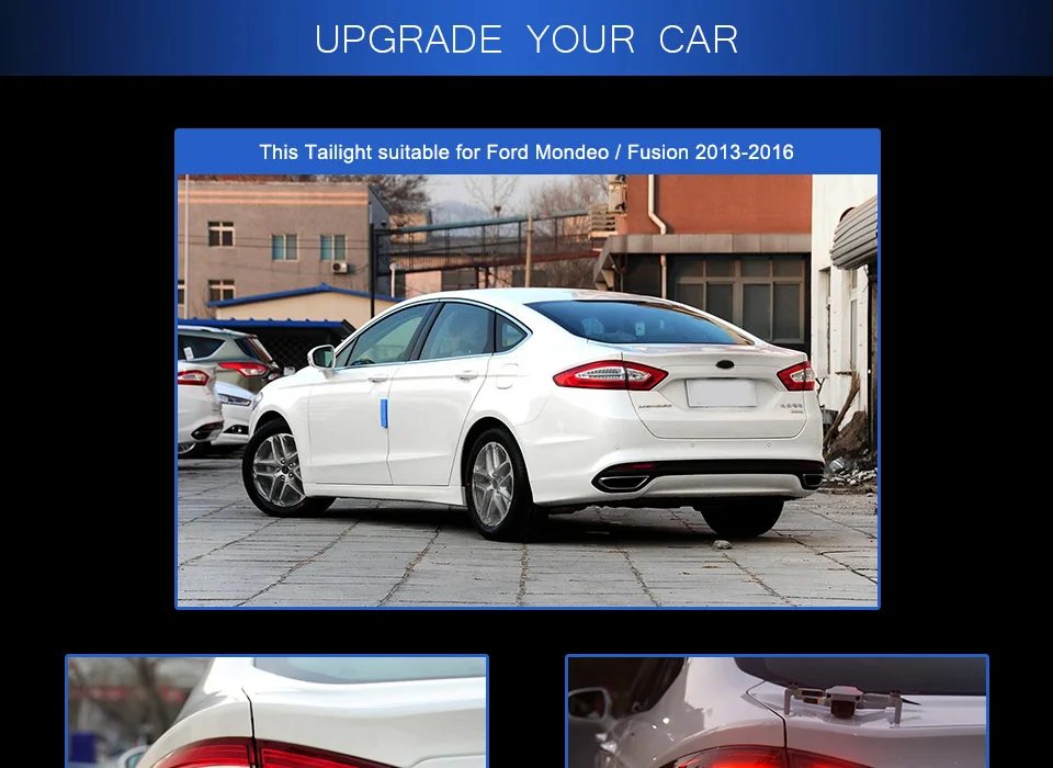 AKD автомобильный Стайлинг для Ford Fusion задние фонари 2013- Mondeo светодиодный задний фонарь светодиодный DRL Dynami сигнал тормоза заднего хода авто аксессуары