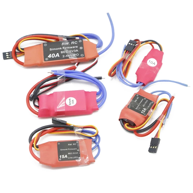 RC ESC 1 шт. Simonk 10A/12A/15A/20A/30A/40A прошивка электронный контроллер скорости для