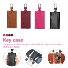 Натуральный кожаный брелок для мужчин и женщин, держатель для ключей, органайзер, сумка из коровьей кожи, сумка для ключей, кошелек, чехол для ключей, мини-сумка для карт